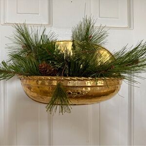 Vintage Brass Wall Pocket